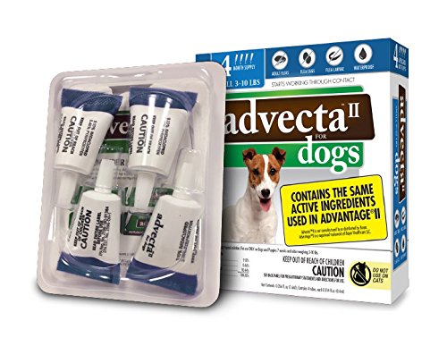 [Australia] - Advecta II Flea and Tick Topical Treatment, Flea and Tick Control for Dogs, 4 Month Supply Dogs 3-10 lbs 