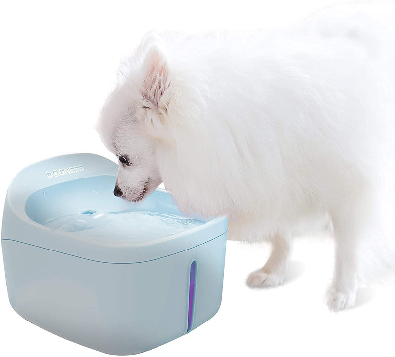 DOGNESS Pet Fountain Cat Water Dispenser Healthy and Hygienic Drinking Fountain 2L Automatic Electric Water Bowl for Dogs, Cats, Birds and Small Animals - Blue - PawsPlanet Australia