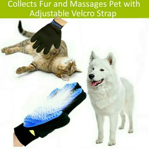 Mr. Peanut's Pet Grooming Glove Brush and Deshedding Aid - 259 Silicone Pins for More Effective Grooming, Pet Hair Remover Mitt - Long and Short Hair - Dogs, Horses, Bunnies and Some Agreeable Cats - PawsPlanet Australia