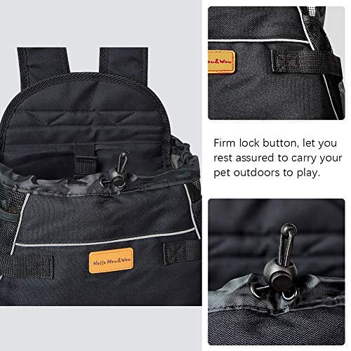 [Australia] - Cinf Pet Carrier Backpack for Small and Medium Dog Cat,Front Cat Dog Carriers Backpack Travel Bag,Dog Carrier, Cat Carrier-Adjustable Easy-Fit for Traveling Hiking Camping to Carry Canine New M Black 