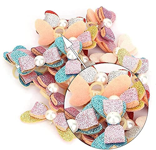 NA 20 Pieces Dog Jewelry Glitter Sweet Hit Color Bow Hair Accessories Pet Hairpin for Small Medium Dogs (Random Color) - PawsPlanet Australia