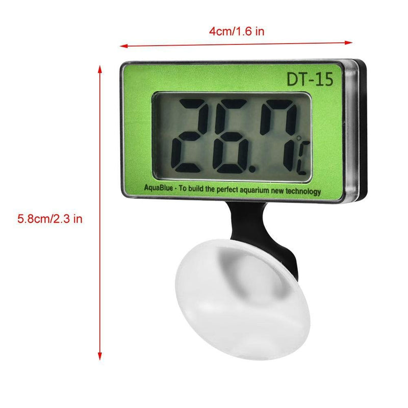 Pssopp Aquarium Thermometer Submersible Fish Tank Temperature Thermometer LCD Digital Waterproof Thermometer with Suction Cup for Tropical and Marine Aquarium - PawsPlanet Australia