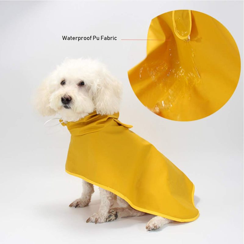 Cuteboom Small Dog Raincoat Pet Waterproof Dog Clothes Adjustable Dog Reflective Raincoat for Small Medium Dogs and Cats Large - PawsPlanet Australia