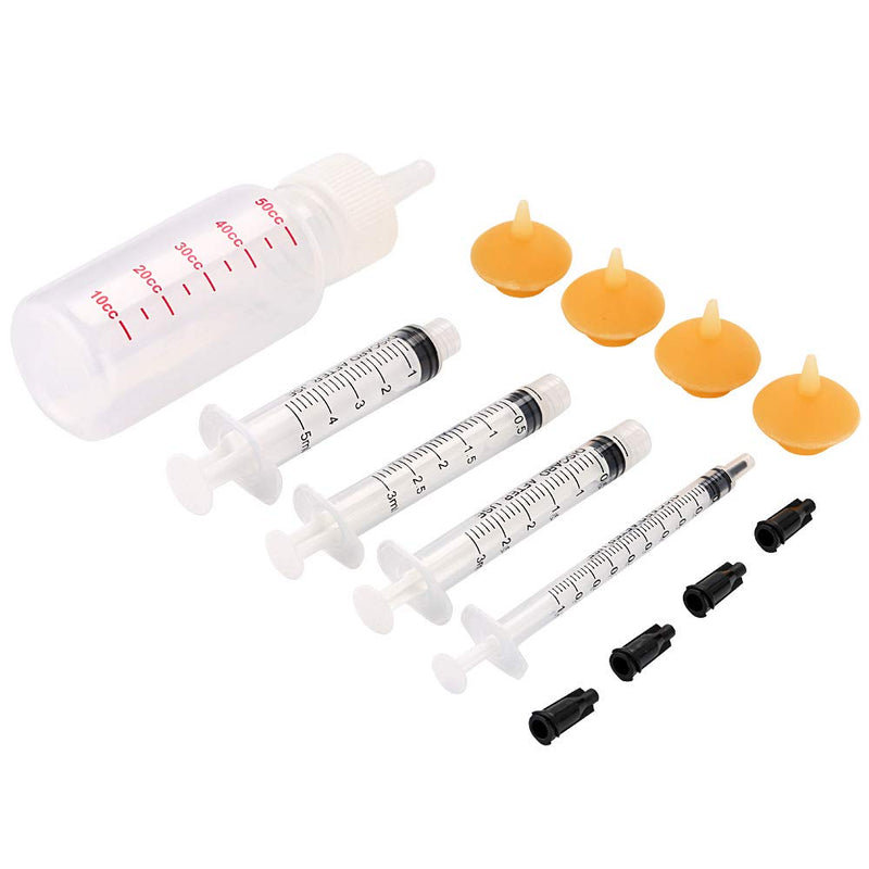 Xuanda Mini Pet Feeding Bottle and Syringes with Nipples for Small Cat Dog Animals (Model 5) - PawsPlanet Australia