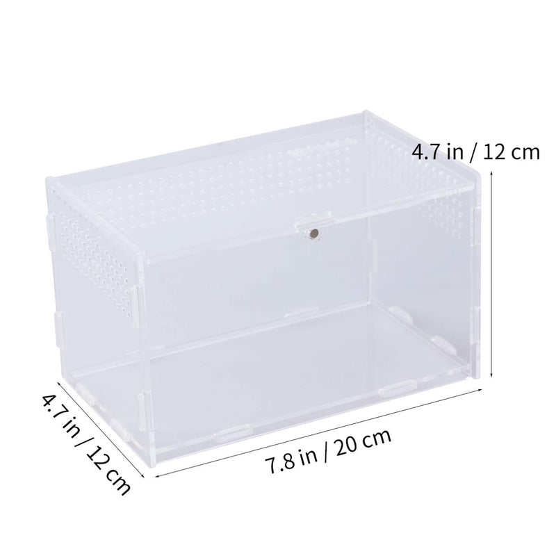 POPETPOP Reptile Breeding Box-Acrylic Terrarium Containers-Portable Reptile Terrarium Habitat for Mini Pet Houses - PawsPlanet Australia