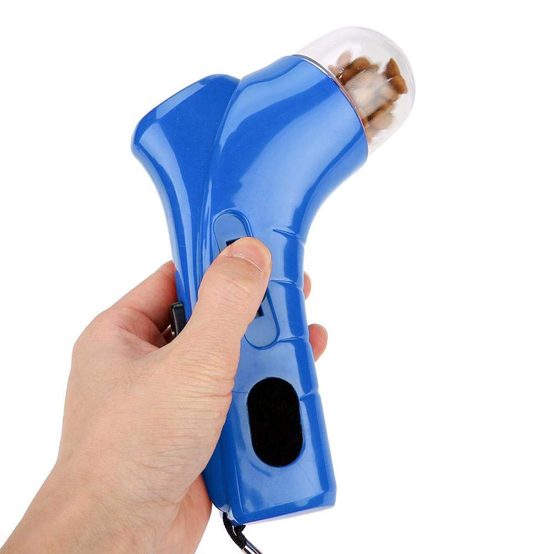 [Australia] - Pet Treat Launcher Shooter Funny Dog Food Catapult Puppy Snack Dispenser Handheld Dog Food Launch Feeder Pet Training Interactive Toys Blue 