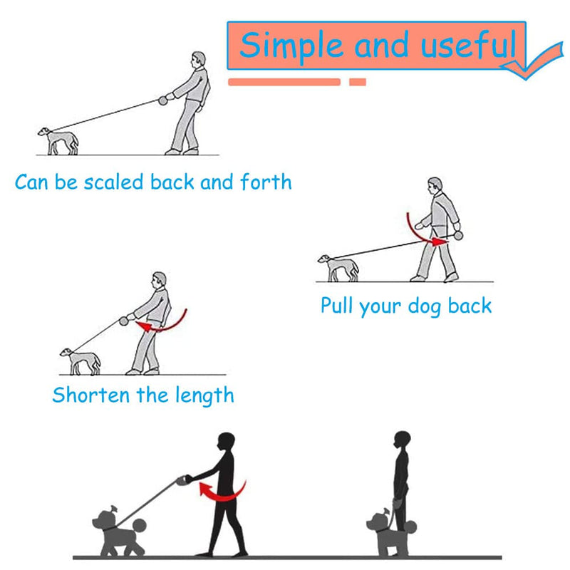 Pet Leash, Automatic Telescopic Traction Rope Chain, Automatic Retractable Durable Traction Rope, Pet Traction Rope, Dog Leash, Hiking Rope, for Small and Medium Dogs (Red) - PawsPlanet Australia