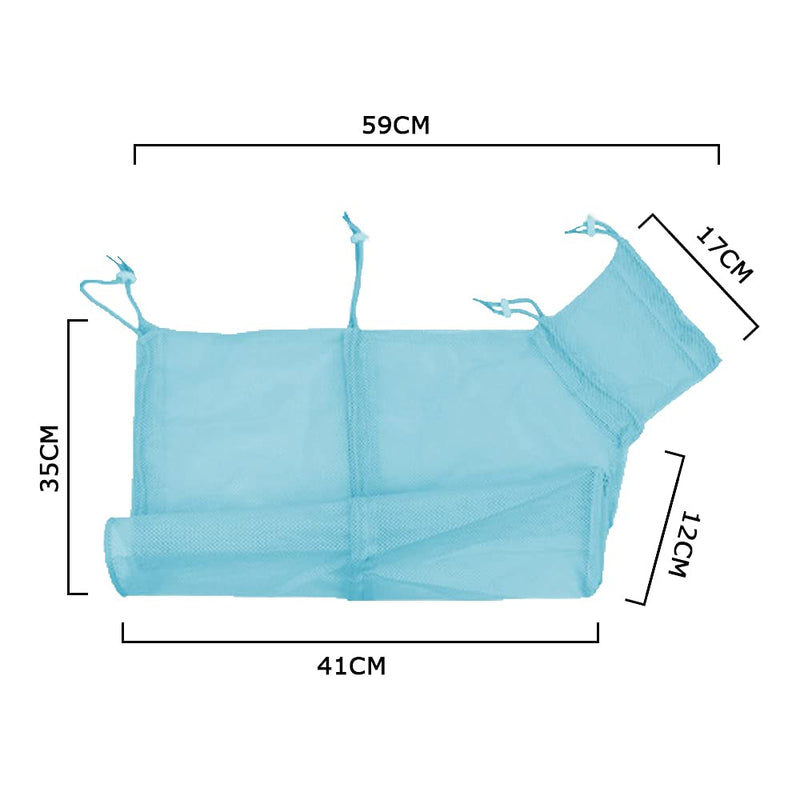 Juliyeh Cat Shower Bag, Cat Grooming Bag, Anti-bite and Anti-scratch Adjustable Shower Bag for Bathing, Nail Trimming, Ear Washing, Medication, Feeding, Blue - PawsPlanet Australia