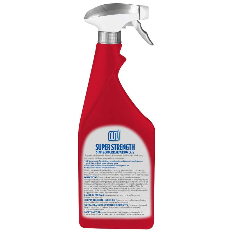 OUT! Super Strength Pet Stain and Odour Remover, 500 ml - PawsPlanet Australia