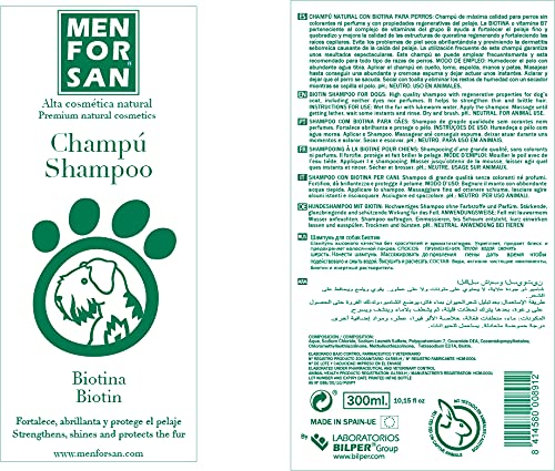 Menforsan Biotin dog shampoo 300 ml - PawsPlanet Australia