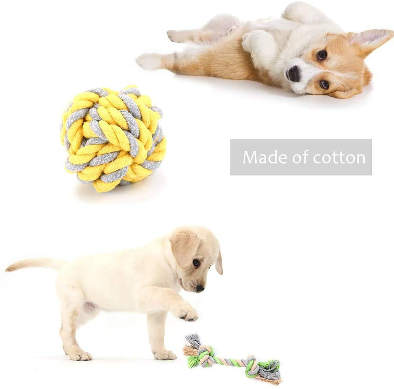 SenYoung Dog Toys, 7 Pack Dog Squeaky Toys Sets, Rope and Flying Ring Puppy Chew Toys, Tough Puppy Teething Toys, Cute and Soft Plush Interactive Washable Pet Toys, for Small and Medium-Sized Dog - PawsPlanet Australia