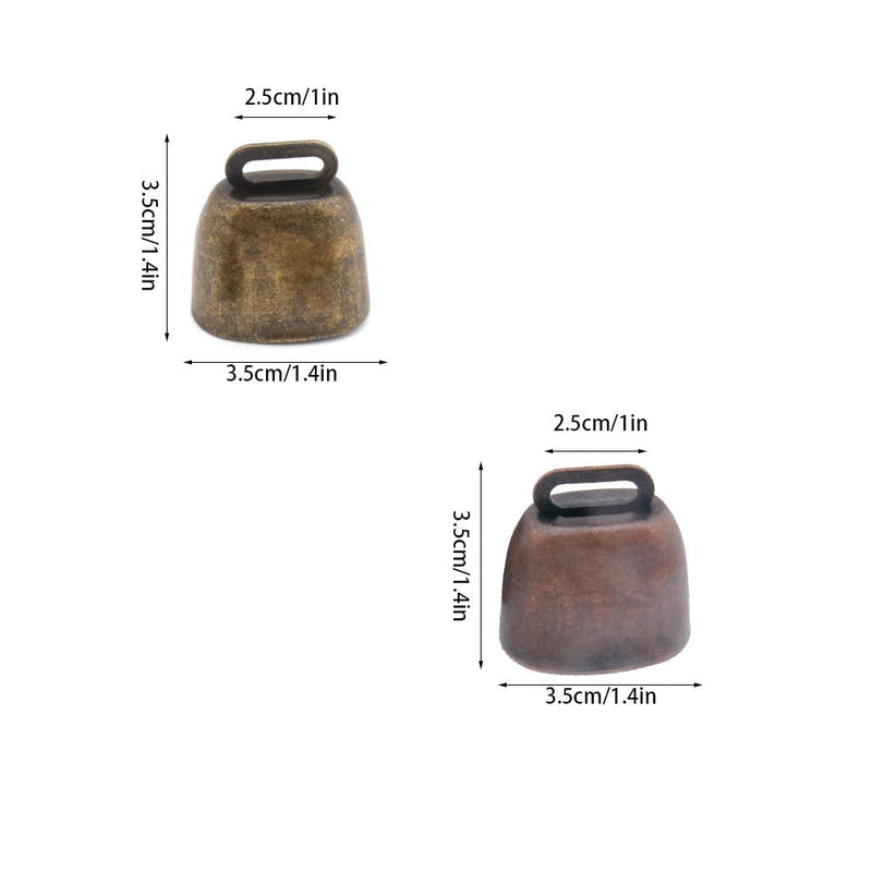 Copper Dog Bells, Metal Copper Bells, Copper Bells, Small Brass Bells, for Cow, Horse, Sheep, Cat, Small Pets, Anti-Theft, Pack of 5 Red Bronze - PawsPlanet Australia