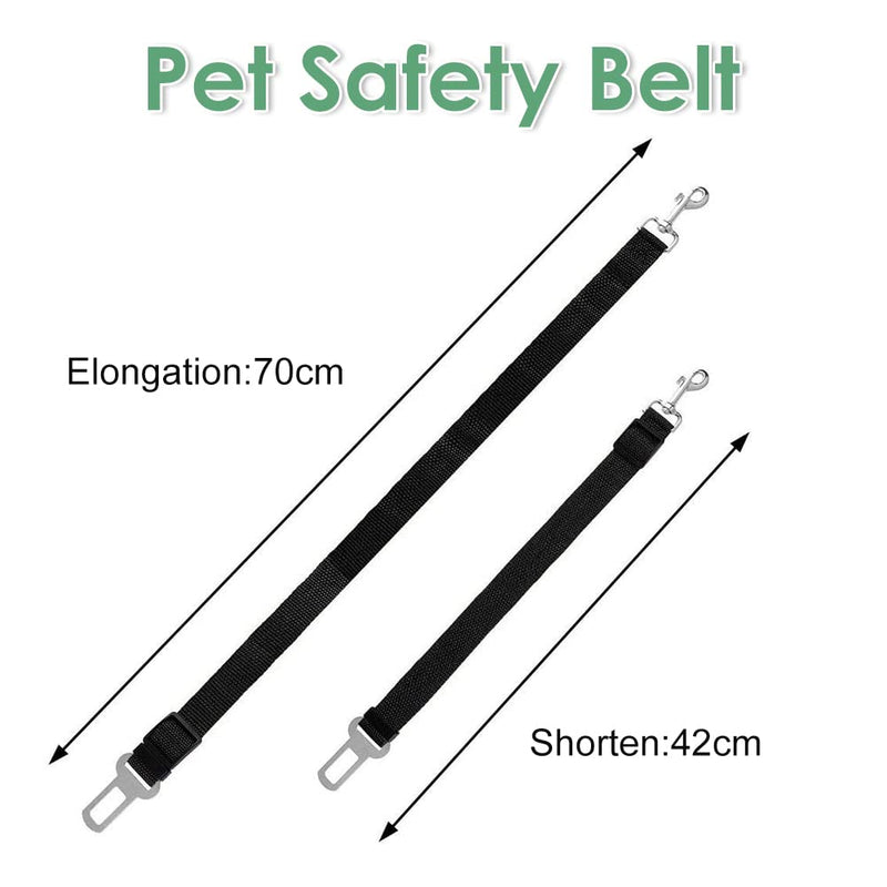 Dog belt for car, seat belt dog car, dog adjustable seat belt, seat belt cat car, dog belt for car small dogs, dog seat belt, adjustable dog belt black - PawsPlanet Australia