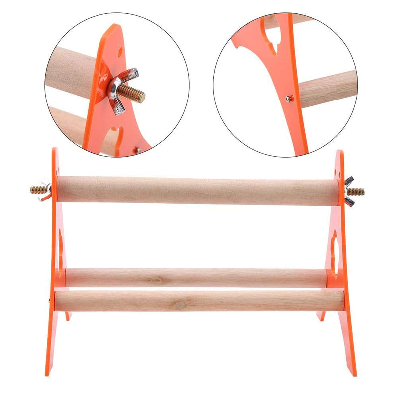 [Australia] - Bird Toy Parrot Tripod Perches Stand Toy Wooden Activity Portable Outdoor Platform Toy for Parrot Cockatiels Large 