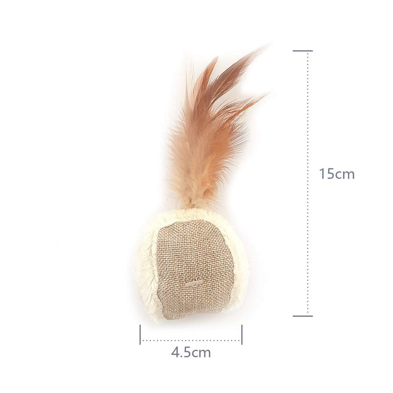 Interactive and Safe Cat Toys- Ball with Feathers- Helps Release Stress & Boredom - Great for Stimulation - PawsPlanet Australia