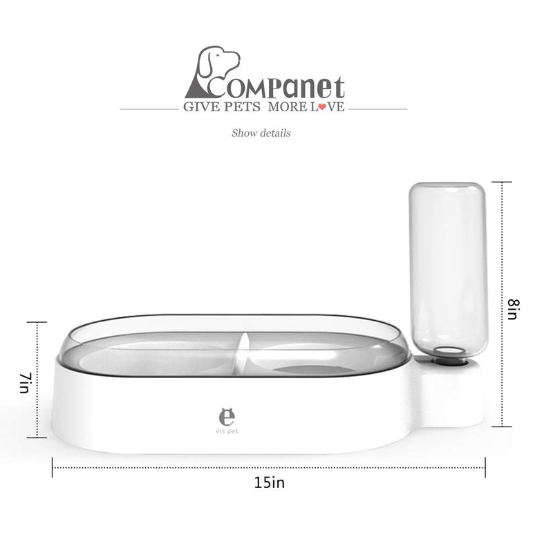 Companet Dog Cat Food Bowls, Water Food Bowls with Detachable Design, Food Dispensers for Small Cats and Dogs - PawsPlanet Australia