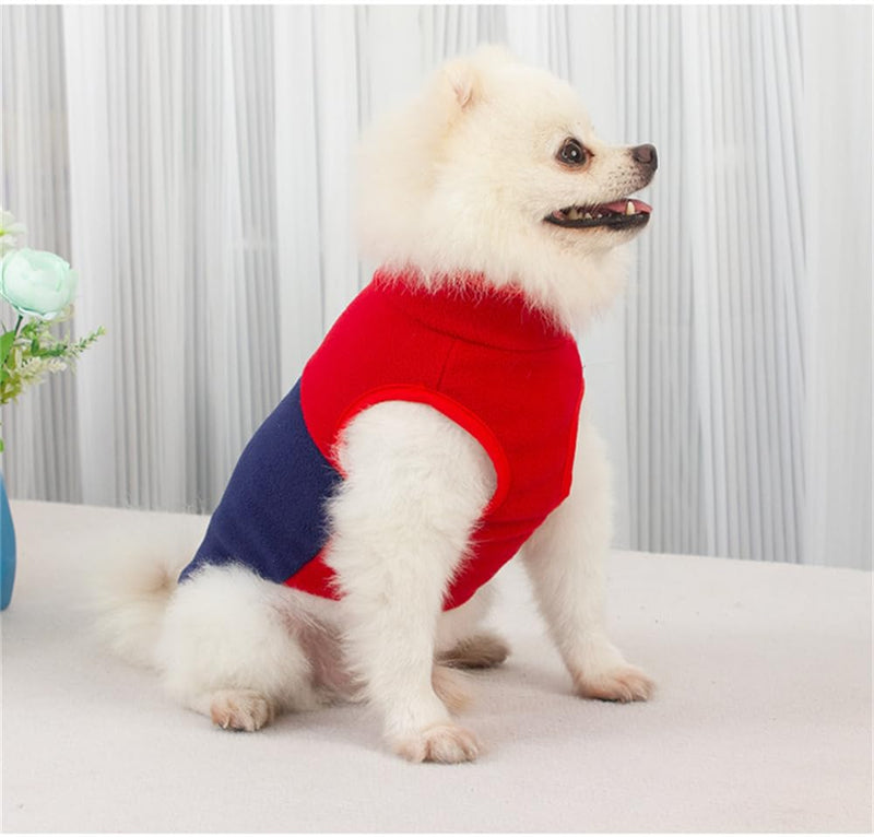 Pack of 2 Dog Sports Vest Dog Jacket Dog Coat with Leash Hole - Fleece Vest Dog Pullover - Warm Dog Jacket - Dog Clothes for Small Dogs Boy or Girl (X-Large, Contrasting Colors) X-Large - PawsPlanet Australia