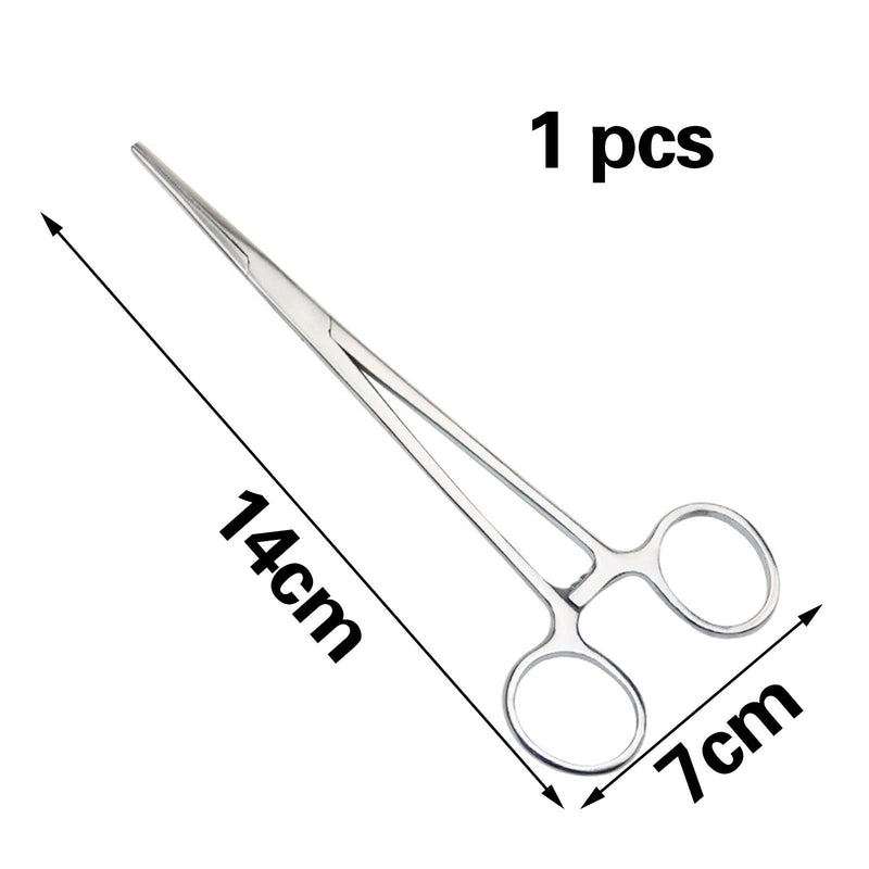 1 arterial forceps, tick removal, hemostatic tweezers in straight design for pets, tweezers made of stainless steel, dog cat pet scissors ear hair clip fishing scissors tool - PawsPlanet Australia
