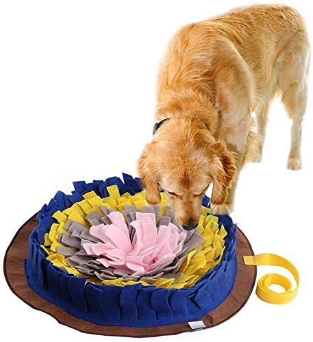 Amor Aeol Pet Snuffle Mat ，Dog Slow Eat Bowl Training Foraging，Fun to Use Design Durable and Machine Washable，Dog Puzzle Toys，Durable Interactive Puzzle Toys for Training Foraging Skills (Blue) Blue - PawsPlanet Australia