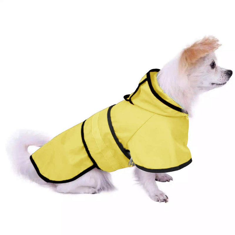 VaygWay Dog Raincoat with Hood – Medium Size with Reflective Stripe – Pet Dog Hoodie for Rain - PawsPlanet Australia