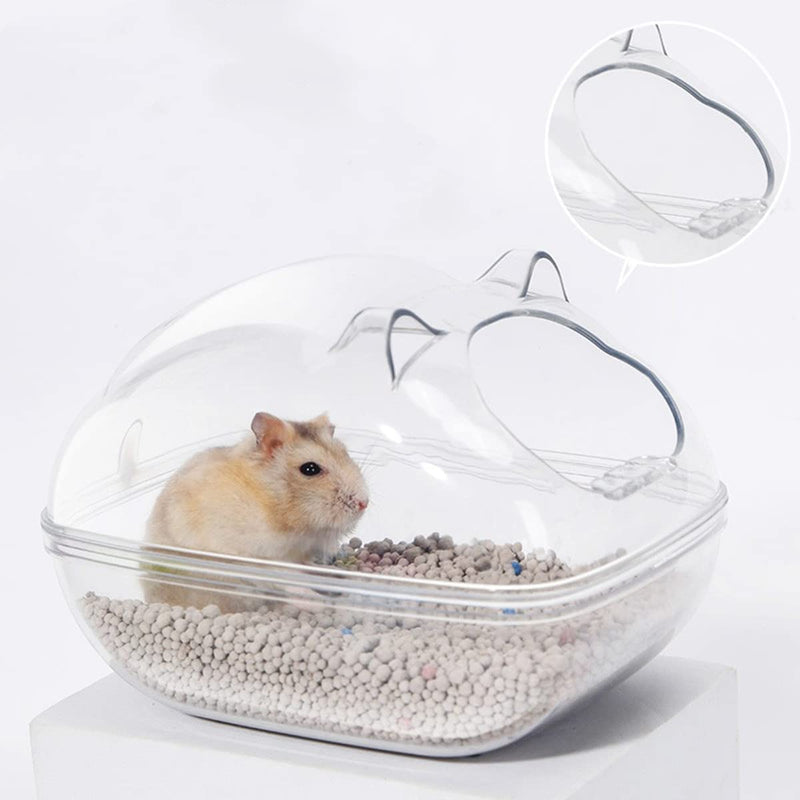 通用 1 Pcs Hamster Bathroom Washroom Clear Toilet Box Sand Bath Container Cute Hamster Bathroom for Small Animal Hamster Gerbil - PawsPlanet Australia