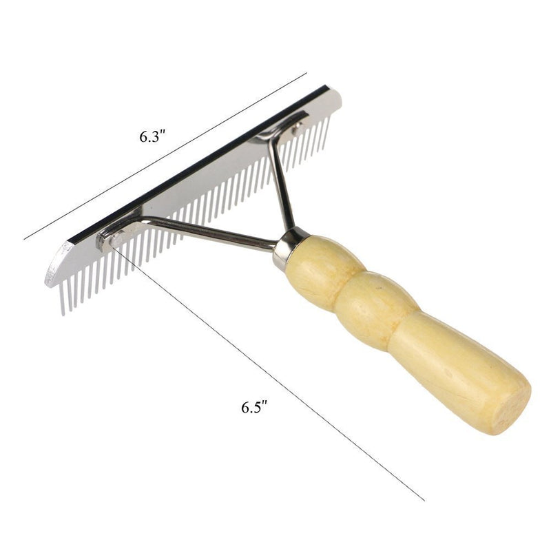 YGR Undercoat Rake for Dogs,Pet Comb,Dog Comb with Wooden Handle, large dogs Slicker Hair brush - PawsPlanet Australia