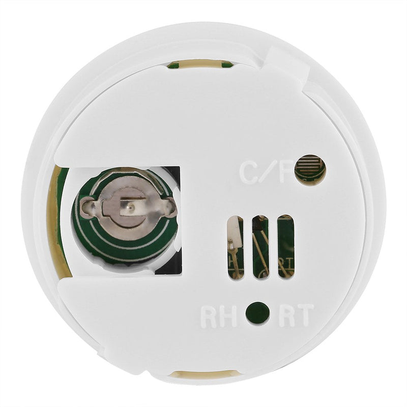 Reptile Temperature and Humidity Monitor LCD Round White Plastic Digital Thermometer Hygrometer for Small Pet Lizard Spider Tortoise Terrarium Tank - PawsPlanet Australia