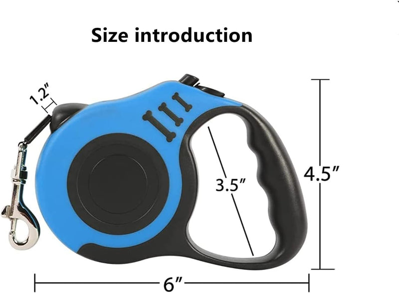 Retractable leash with anti-slip handle, retractable leashes for dogs with non-slip, tangle-free extendable dog leash, durable dog harness leashes, dog leash, reel leash, flexible leash, retractable 5m - PawsPlanet Australia