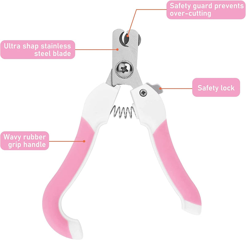 Cat claw scissors, professional claw care for pets, stainless steel cat nail clippers, pet nail clippers, safety lock and nail file, for large dogs, thick toenails, old cats - PawsPlanet Australia
