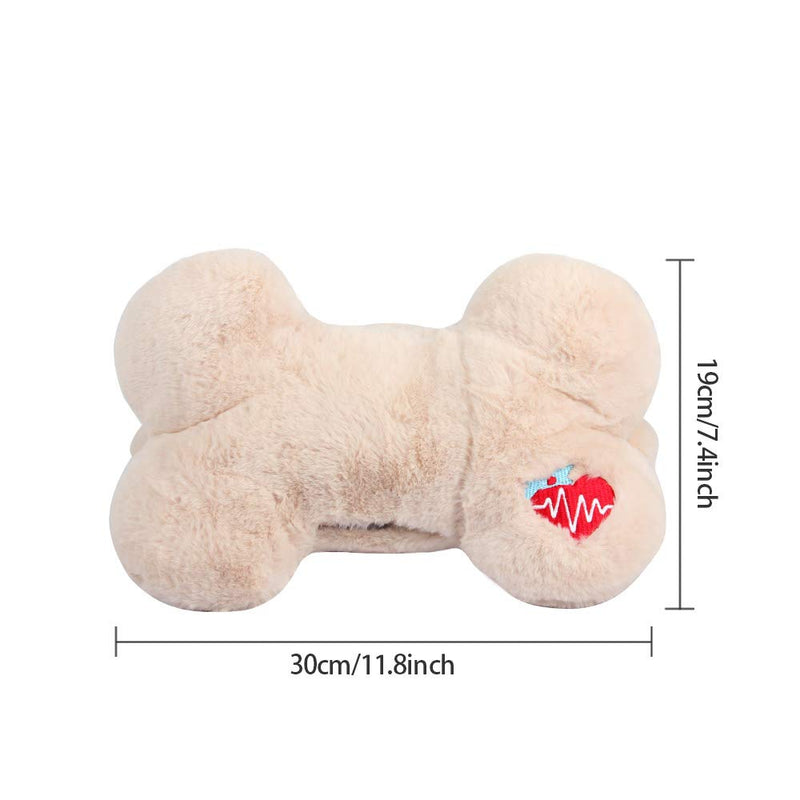 ALL FOR PAWS AFP Snuggle Heart Beat Pillow Pet Behavioral Aid Plush Toy, Heart Beat Behavioral Aid Toys for Puppies, Puppy Anxiety Relief Toy (Beige) Beige - PawsPlanet Australia