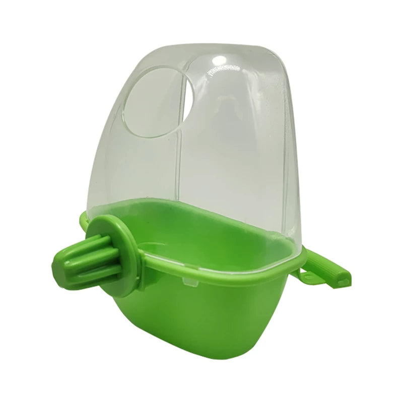 Bird Cage Feeder, Plastic Bird Cage Cups Parrot Water Food Hanging Bowl Food Holder Feeder for Budgerigar Canary Cockatiel Finch Parakeet (GREEN) GREEN - PawsPlanet Australia