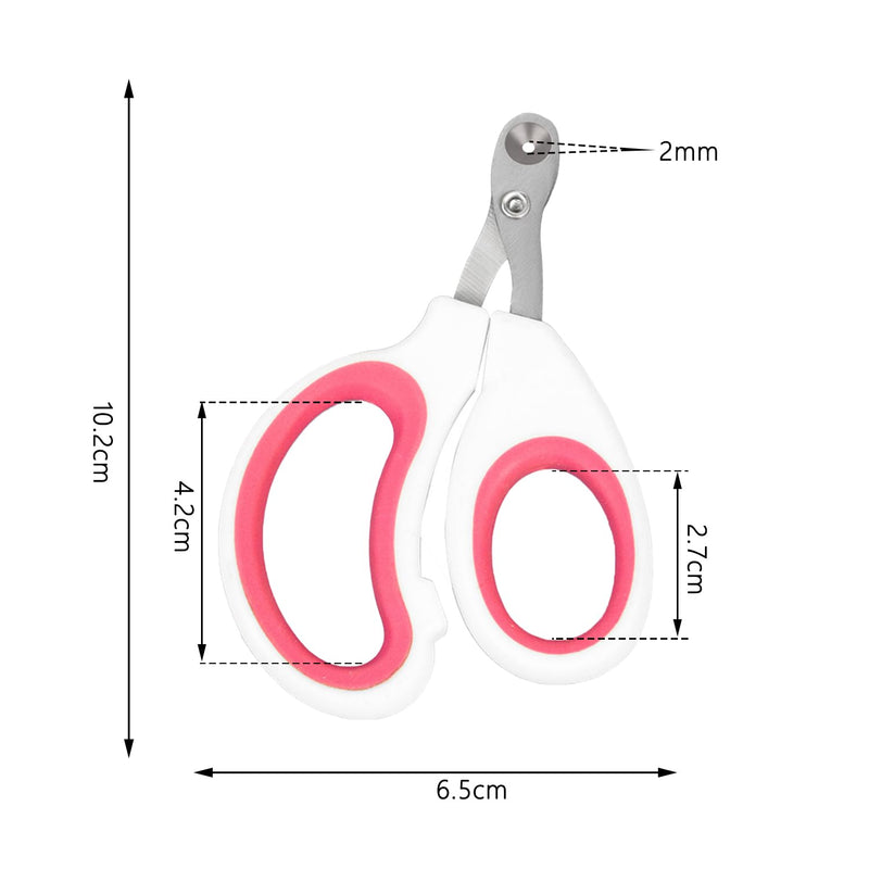 FIBOUND 2 pieces claw care cutters, claw scissors, cats, stainless steel claw scissors, claw cutters, cat nail clippers for small dogs, puppies, cats, rabbits, small animals (rose red) - PawsPlanet Australia