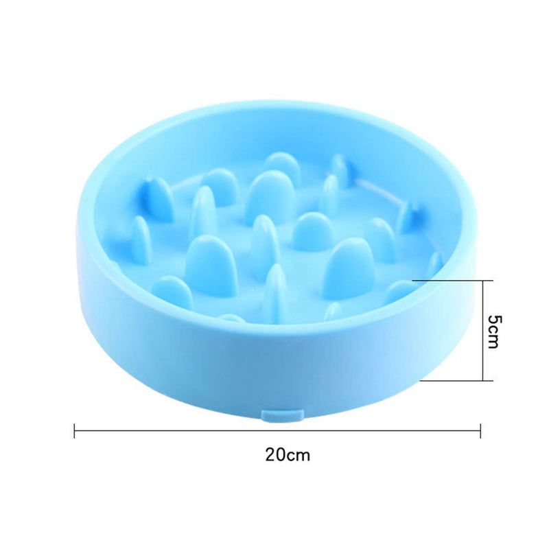 [Australia] - Pet Bowl, Environmentally Friendly Materials Feeder Dog Cat Bowl Slow Feeder(Blue) 