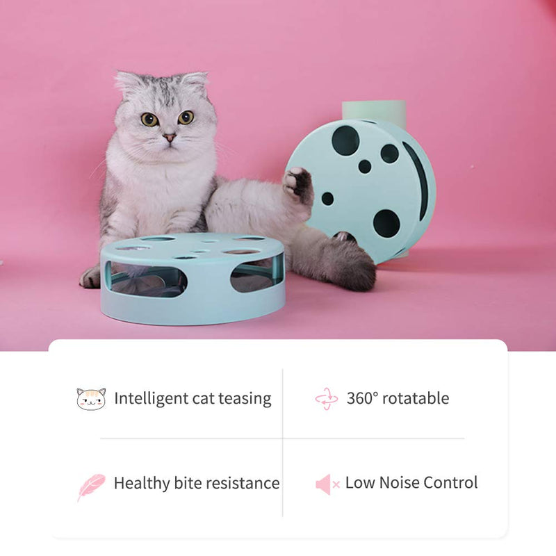 [Australia] - Mylopet Interactive Cat Toy, Automatic Kitten Toy, Smart Random Rotating Feather Pet Toy, Develops Natural Prey Instincts, Novelty Cats Toy 