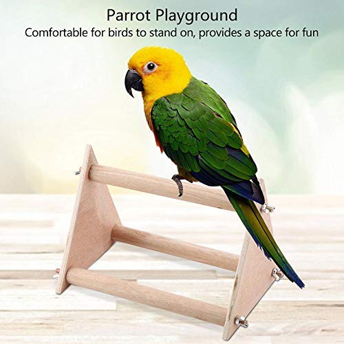 HEEPDD Parrot Stand Perch, Pet Bird Standing Playground Funny Wooden Activity Training Toy for Budgies Parakeet Cockatiel Cockatoo Lovebird - PawsPlanet Australia