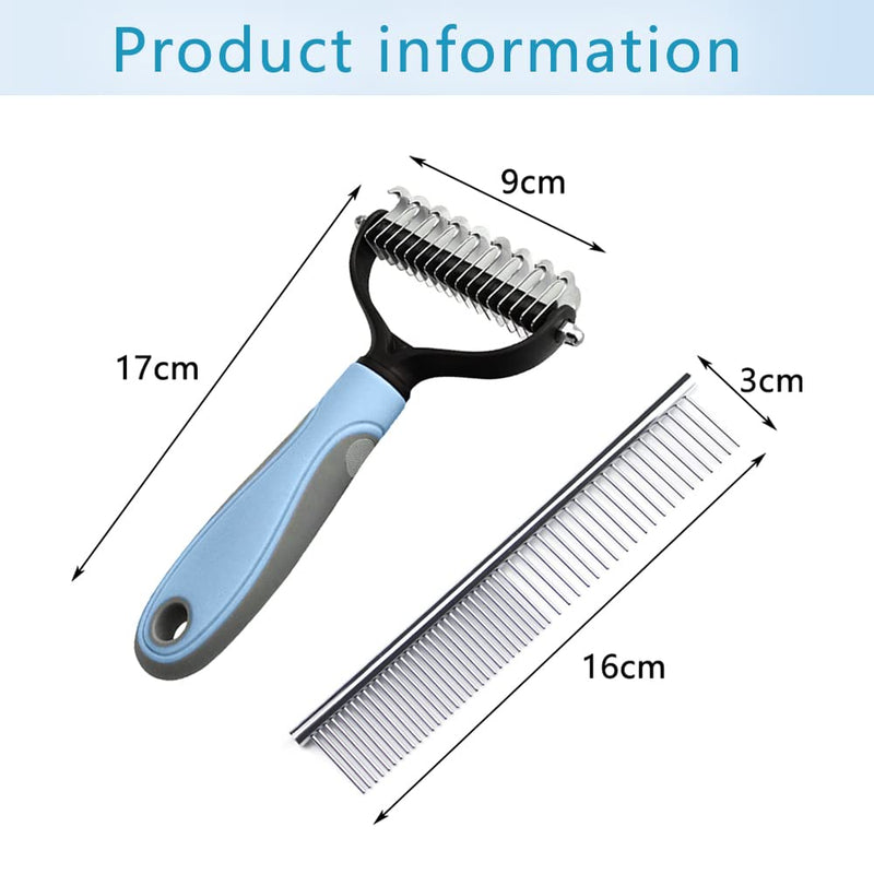 peiyee dog brush undercoat brush for pet grooming Double-sided coat brush for small to large dogs and cats - PawsPlanet Australia