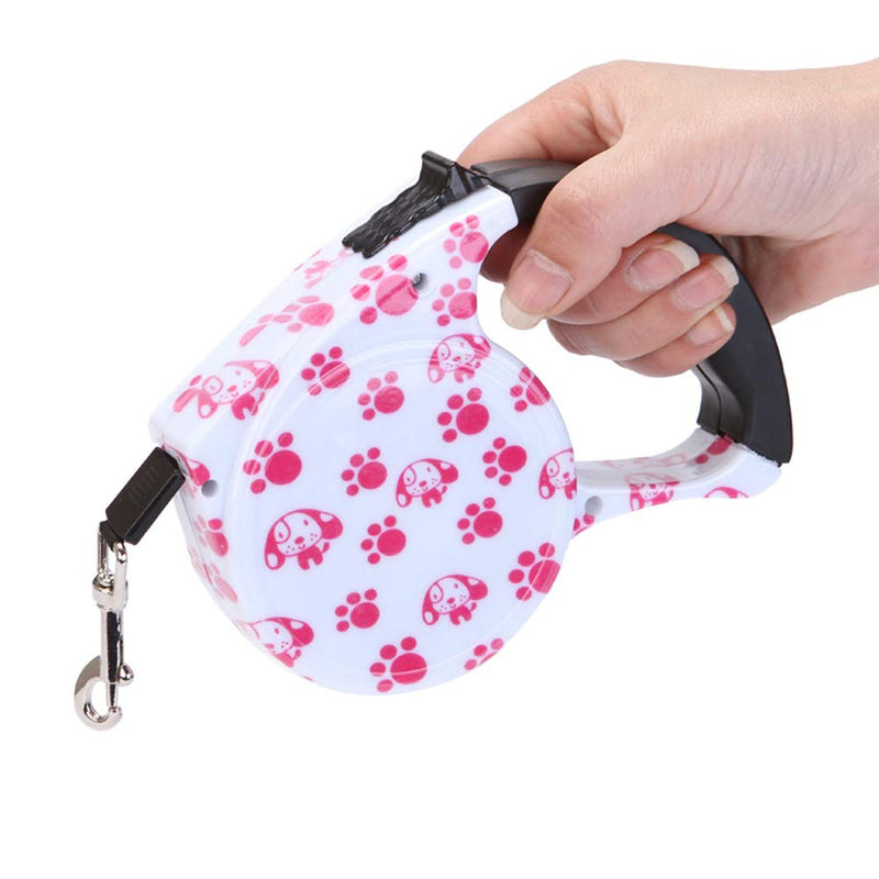 Sarekung Retractable Dog Leash, 360 Degree Tangle-Free Dog Leash for Heavy Duty up to 35kg/77 lbs, 5m/16ft Strong Nylon Strap with Anti-Slip Handle, One Hand Brake, Pause, Lock C - PawsPlanet Australia