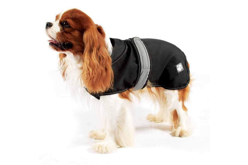 Dog Coat 2 In 1 Black 20" 50 cm - PawsPlanet Australia