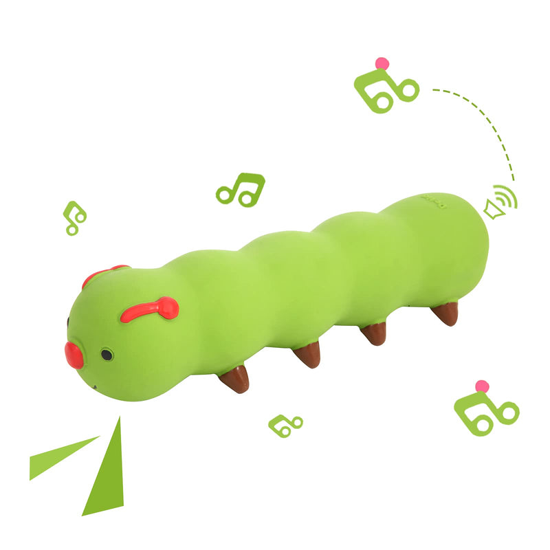 Petio Caterpillar Squeaky Toy – Soft Latex Dog Chew Toy – Caterpillar Dog Toy for Puppies, Small and Medium Dogs – Interactive and Fun Dog Squeak Toy for Fetching, Playing, Chewing - PawsPlanet Australia