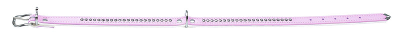 Hunter Modern Art Luxus Nickel Faux Leather Collar, 24/28.5 cm, Light Pink/White - PawsPlanet Australia