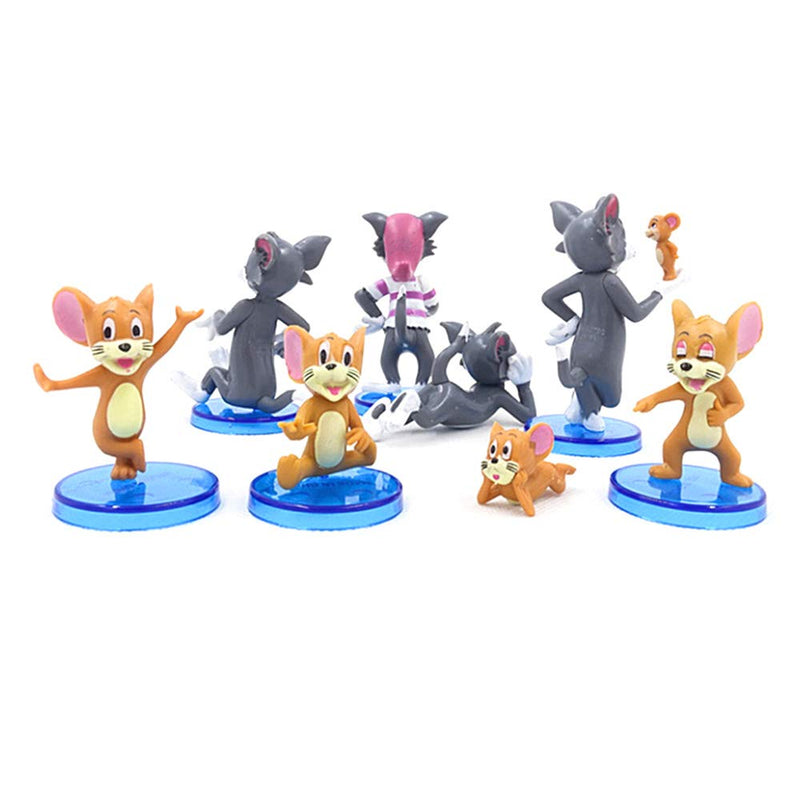 9 Piece Cartoon Animal Figures Birthday Cake Topper Classic characters Figure Collection Playset Doll Toy, Cake Decoration - PawsPlanet Australia