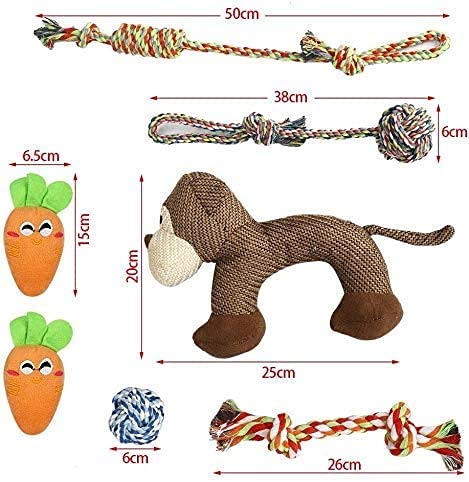 Dog Chew Toys, Puppy Toys for Small Dogs, 7 Pack Small Dog Toys, Cute Calf Squeaky Toys for Dogs, Durable Puppy Teething Toys, Chew Toys for Puppies, Non-Toxic and Safe - PawsPlanet Australia