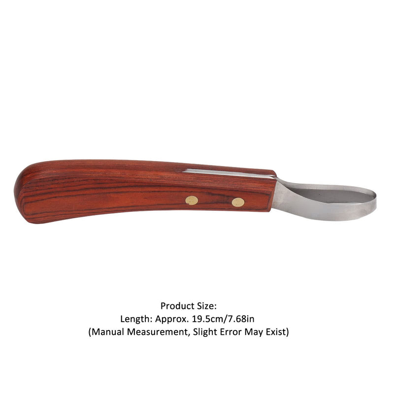 CHICIRIS Hoof Knife, Double Edged Hoof Trimming Knife with Wooden Handle Horse Farrier Tool, Stainless Steel Blade, Multifunctional Cow Horseshoe Knife for Hoof of Cows and Horses - PawsPlanet Australia