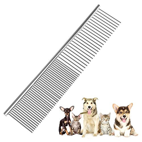 [Australia] - wonderflowers Pet Grooming Comb Stainless Steel Cats Dogs Hair Trimmer Brush Accessory Tool 