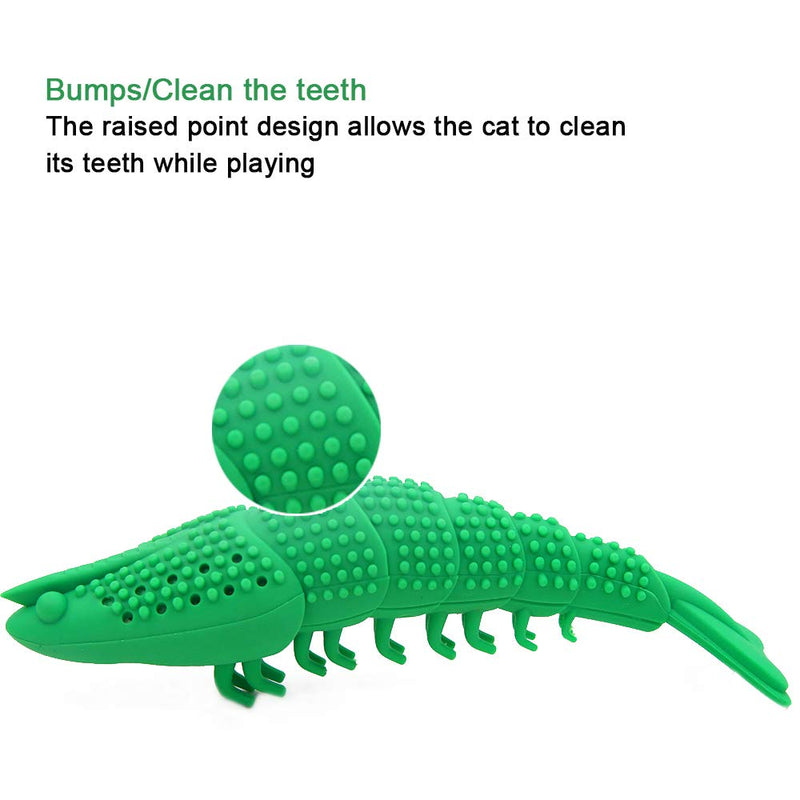 [Australia] - Boerni 2 Pack Catnip Toys, Cat Teeth Cleaning Toys, Crayfish Shape Cat Toothbrush Toy, Natural Rubber Teeth Cleaning Chew Pet Supplies for Cats 