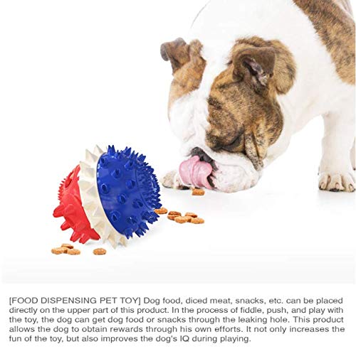 Fubosi Dog Molar Toy, Squeaking Food Leaking Ball Chew Toys Bouncy Toy with Rope Teeth Cleaning Ball for Puppy Dog - PawsPlanet Australia