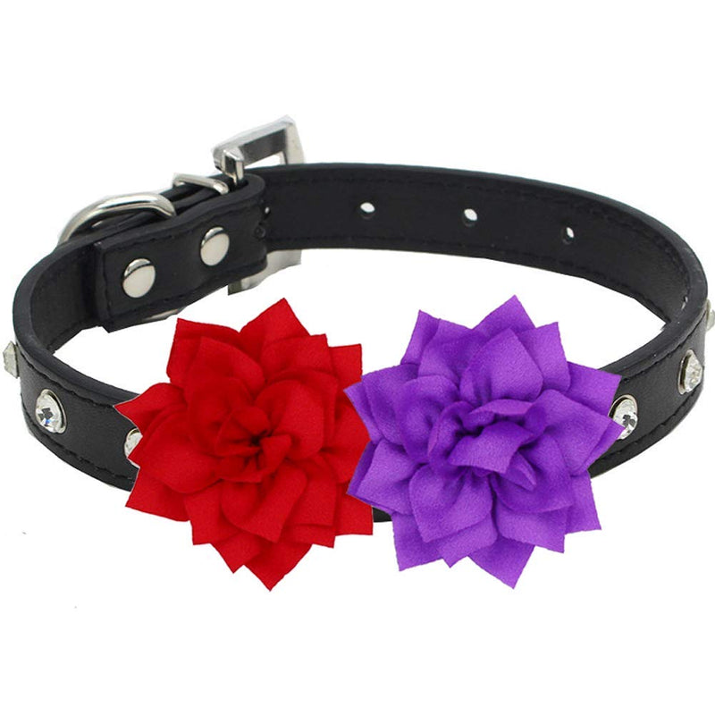 [Australia] - PRUNS Dog Flowers Collar Pet Charms Flower Collars Accessories Cat Puppy Collars Bowtie Grooming Decoration 2 