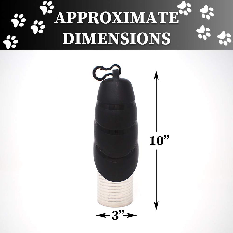 [Australia] - Fuzzy Puppy Pet Products Portable Ribbed Two-Piece Detachable Water Bottle 