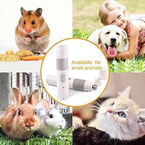 Denformy Dog Nail Grinder,Electric Rechargeable Pet Nail Trimmer,Upgraded Extra Powerful, 2-Speed Version for Small and Medium Size of Pets (Medium, White) - PawsPlanet Australia