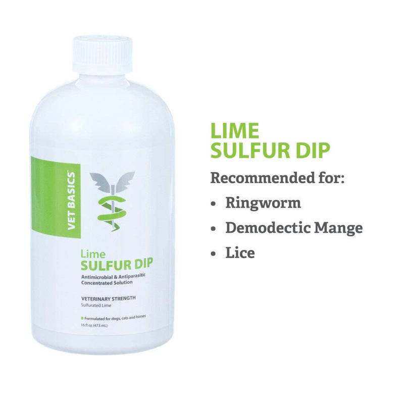 Revival Animal Health Vet Basics Lime Sulfur Dip- Concentrated Solution- for Dogs, Cats & Horses- 16oz - PawsPlanet Australia